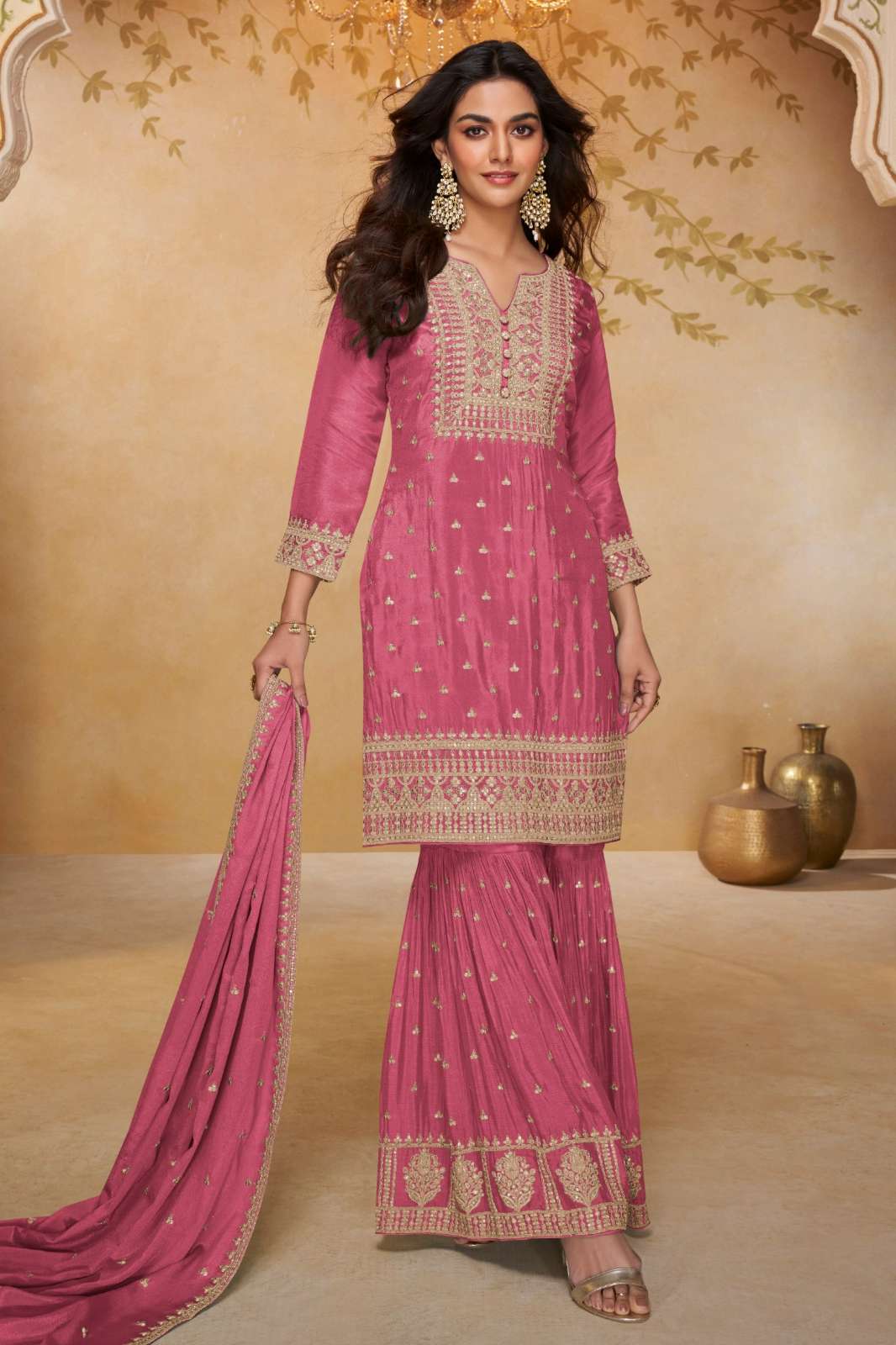 Gulkayra ZEEYA presents Real Chinon ready to wear embroidered suit for wedding wear 