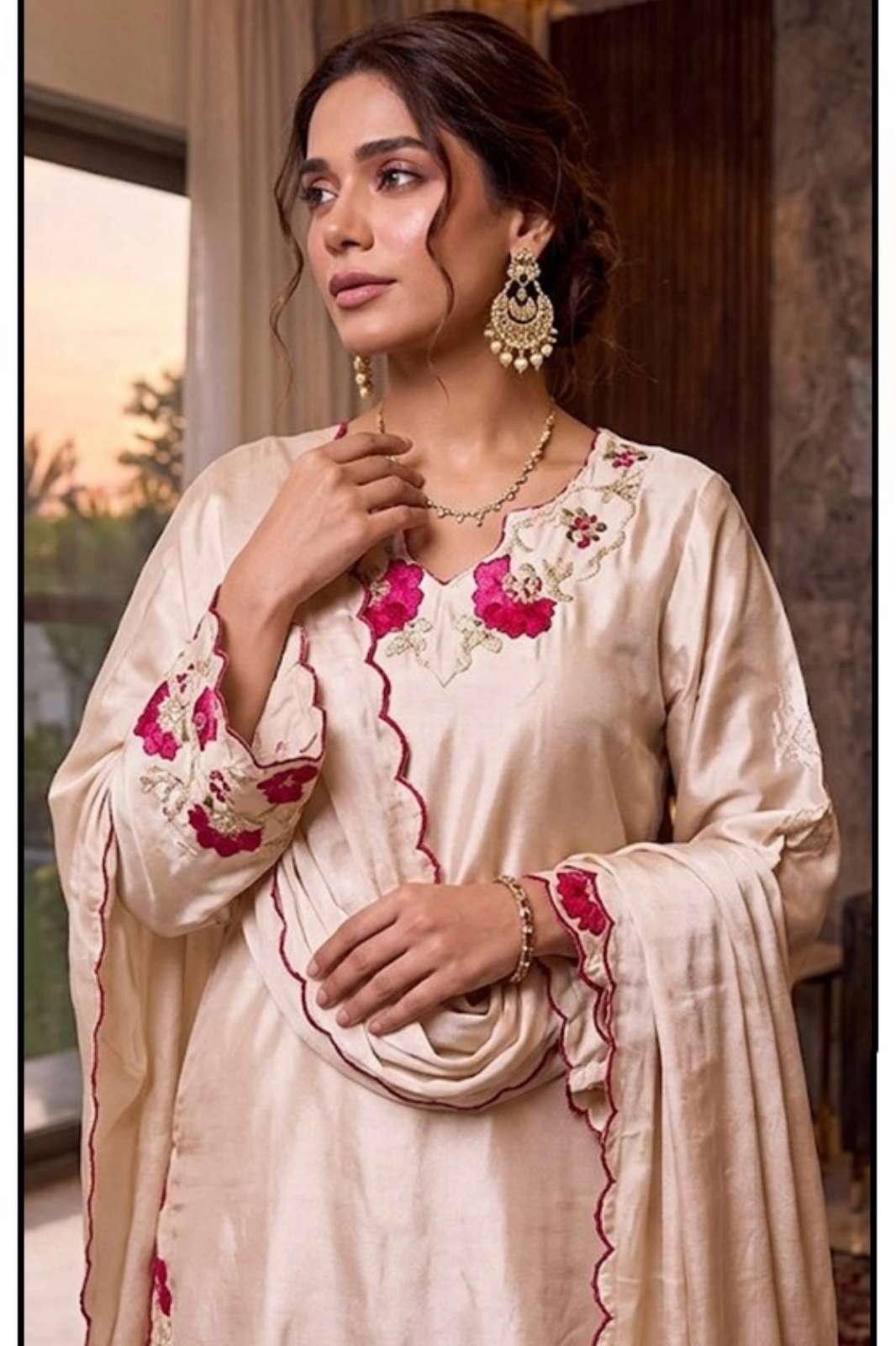 Hoor tex HF 873 Heavy rayon Satın ready to wear Pakistani suit 