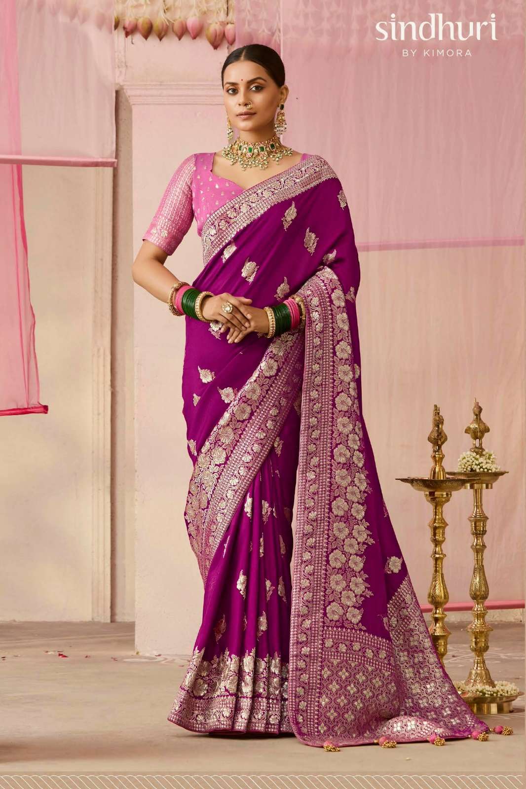 Kimora PREMIKA presents Dola Viscose Silk Fabric wedding wear Saree collection