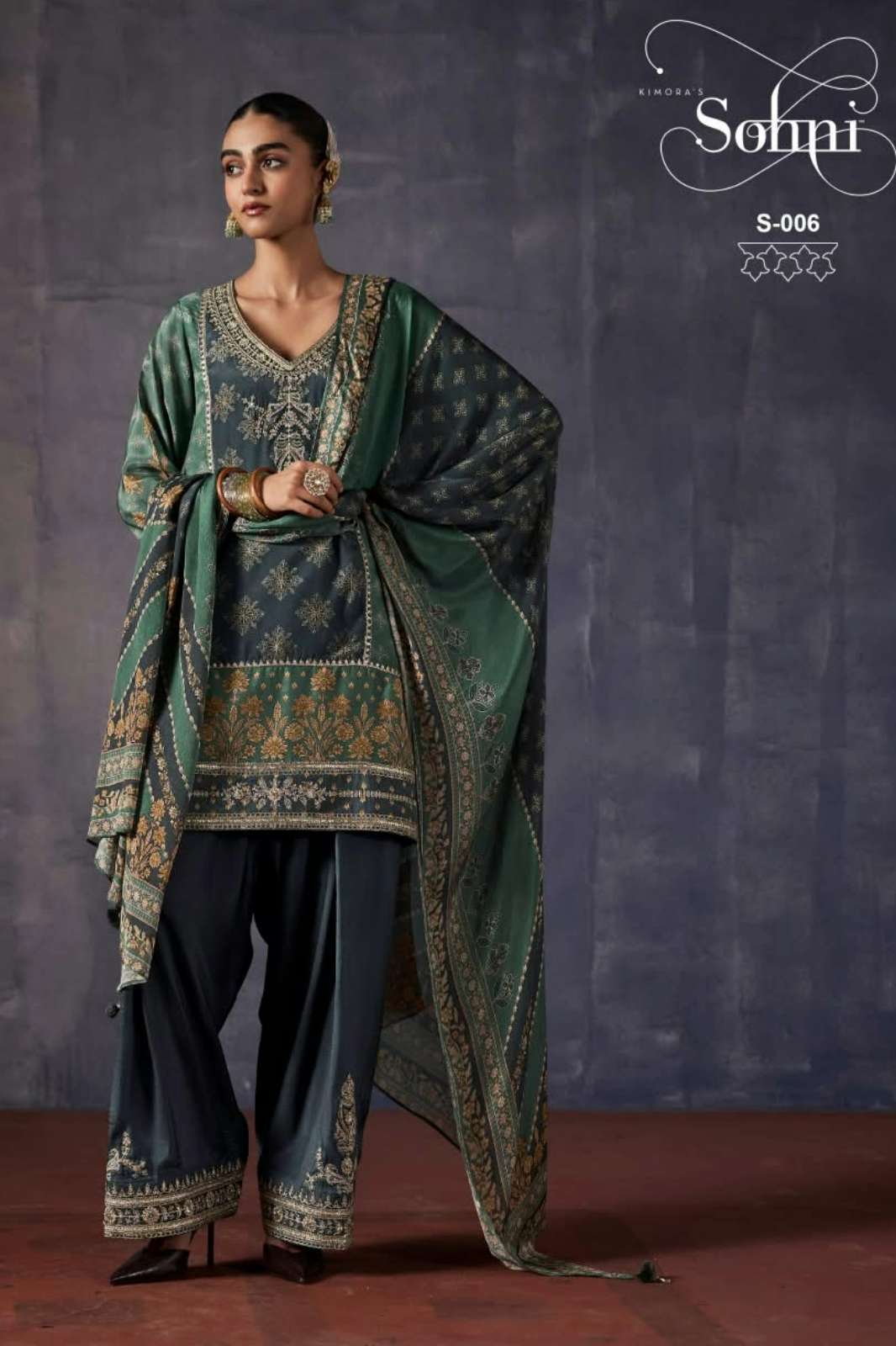 KIMORA SITARA PRESENTS DIGITALLY PRINTED MUSLIN FABRIC FULL SET SUIT