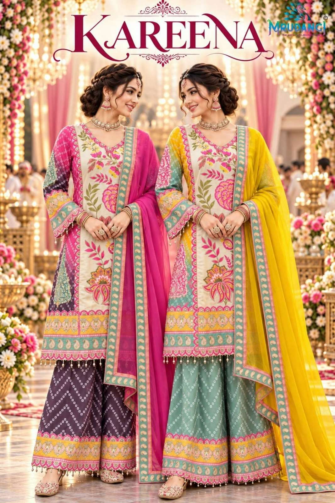 MRUDANGI KAREENA PREMIUM CREPE READY TO WEAR PRINTED  DESIGNER SUIT
