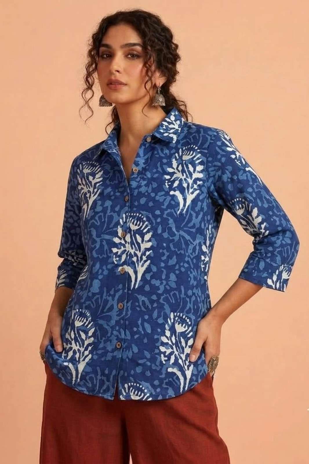 Shri Balaji 24384 PREMIUM COTTON HAND BLOCK PRINTED WOMENS SHIRT COLLECTION 