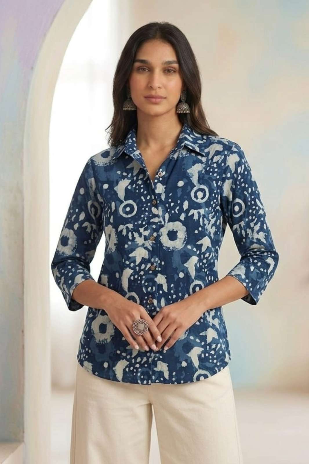 Shri Balaji 24384 PREMIUM COTTON HAND BLOCK PRINTED WOMENS SHIRT COLLECTION 