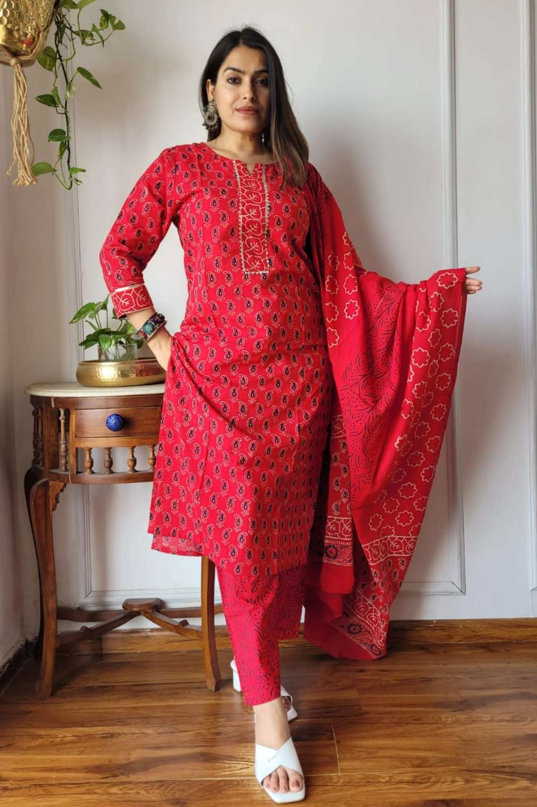 Shri Balaji presents 24383 Daily wear Hand Block Printed Cotton suit collection