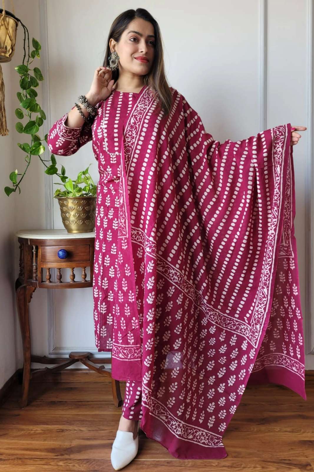 Shri Balaji presents 24383 Daily wear Hand Block Printed Cotton suit collection