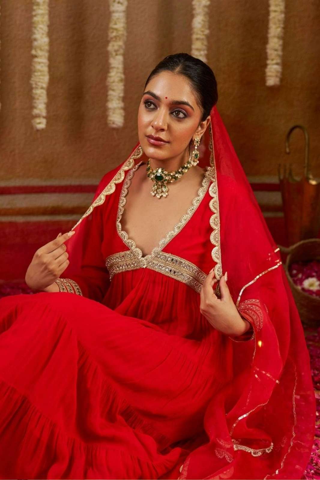Shri Balaji presents DV 26714 Fox Georgette fabric mirror lace work Designer suit 