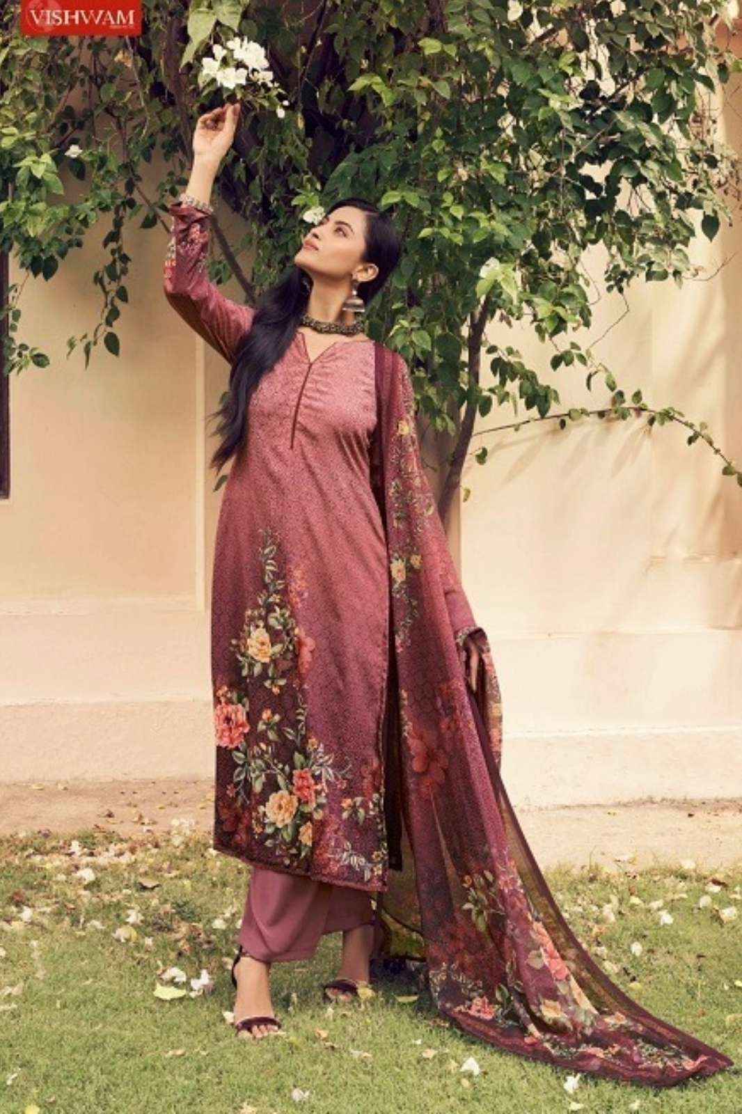Shri balaji presents Iced Latte digital printed Crepe Fabric pakistani Suits collection 