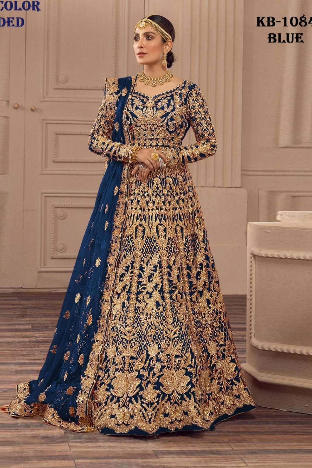 Shri Balaji presents KB 1084  heavy butterfly net Embroidery work bridal Lehenga 