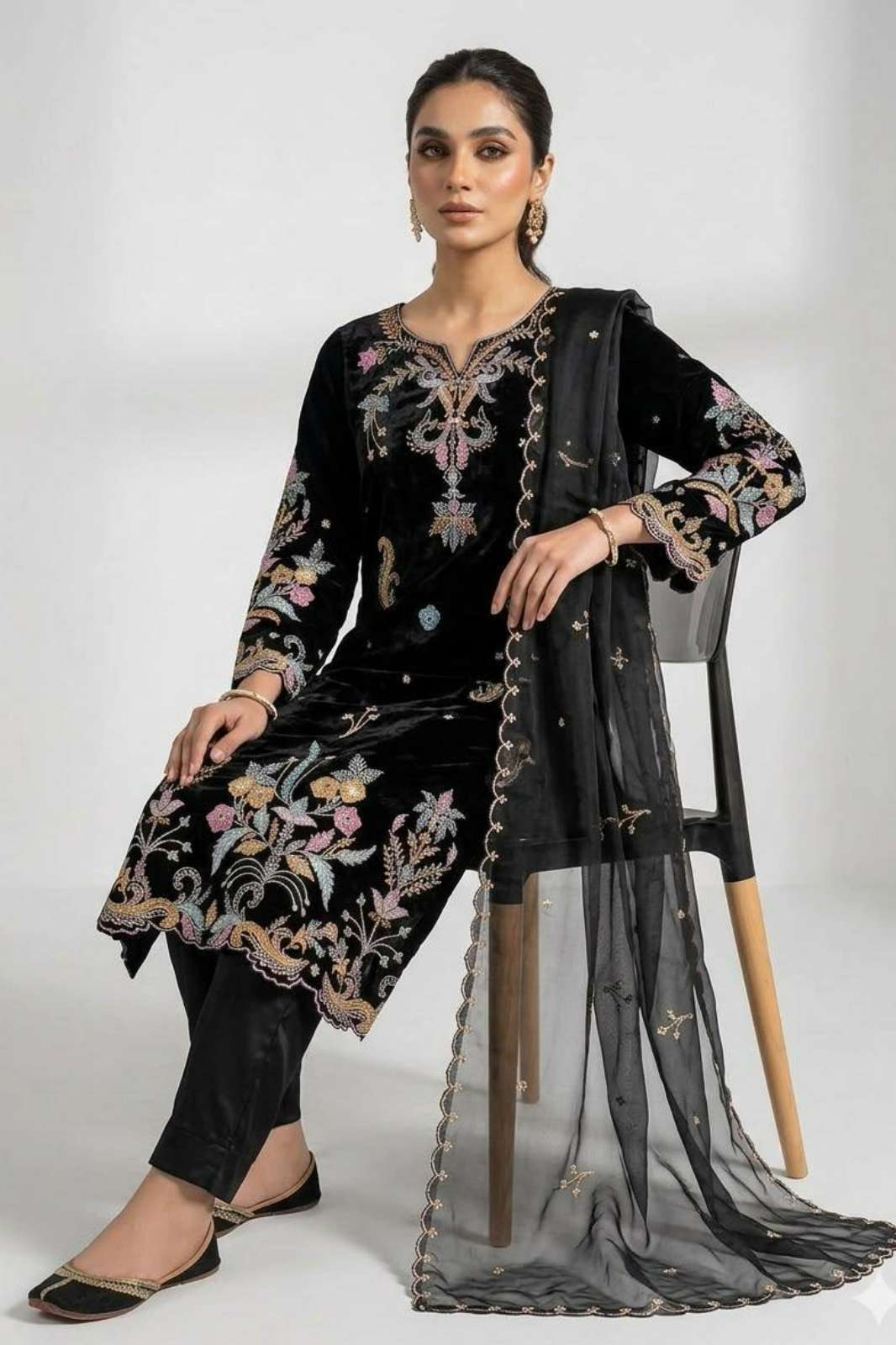Shri Balaji presents LG 2124  Fancy  fabric with heavy embroidery Work Pakistani suit 