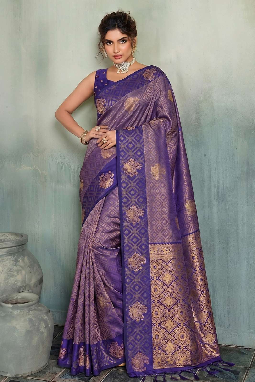 Shri balaji presents Madras Handloom Silk Blend with Rich Zari Work festive wear saree collection
