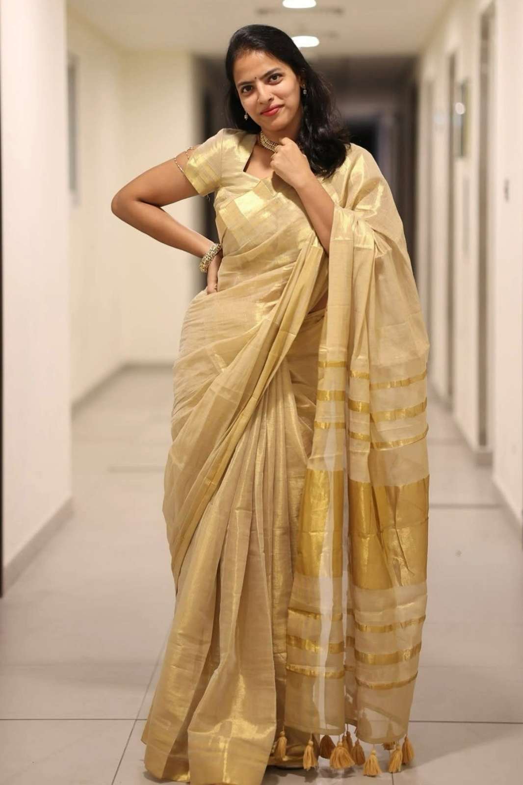 Shri balaji presents TWT1114 Pure Mysore Silk Soft Linen saree