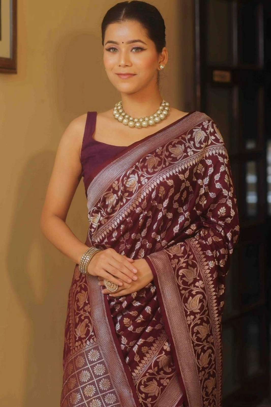 Shri balaji presents TWT1117 BANARASI SOFT ALL OVER  JACQUARD WORK SAREE