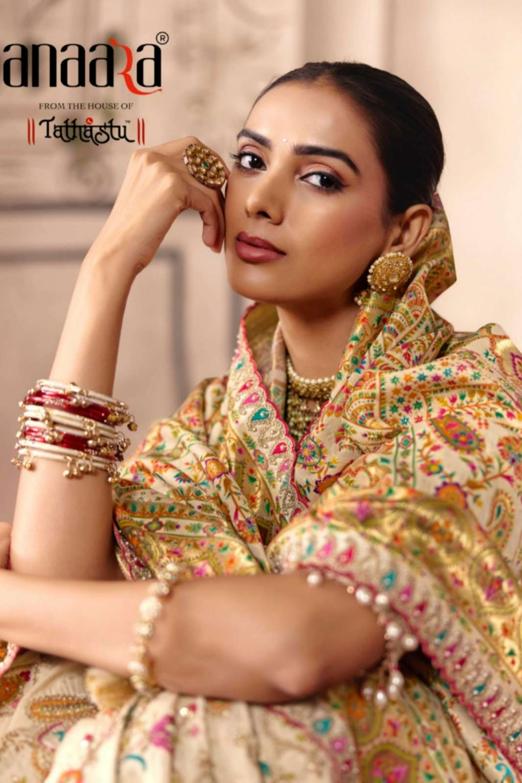Tathastu Anaara 8800 Series Dola Zari Silk Saree With Heavy Embroidery Thread Work 