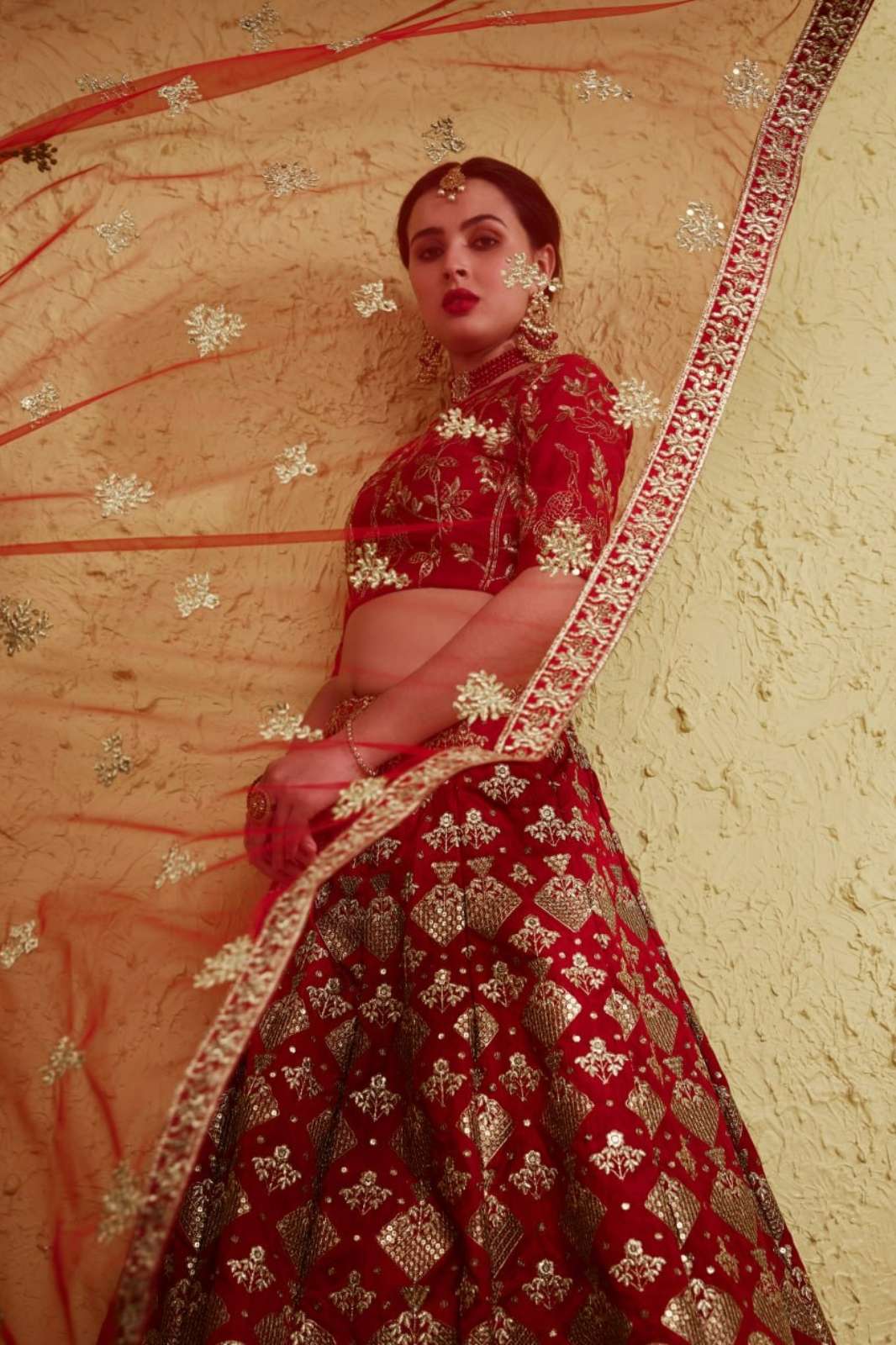 Zeel 7055 Red Art Silk lehenga with Zari and Multiple Sequins Embroidery Work 