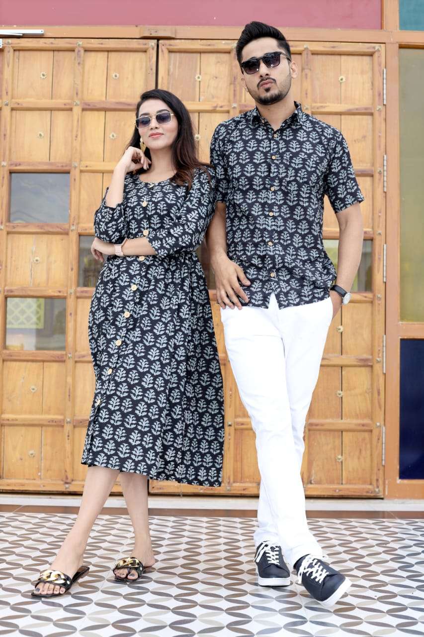 Prothoma- Handloom Pure Cotton Saree-Kurta Couple Set | Dheu