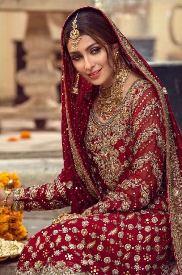 Red bridal Suit with Heavy Embroidery & Pearls #CFW Buy at 205 Off