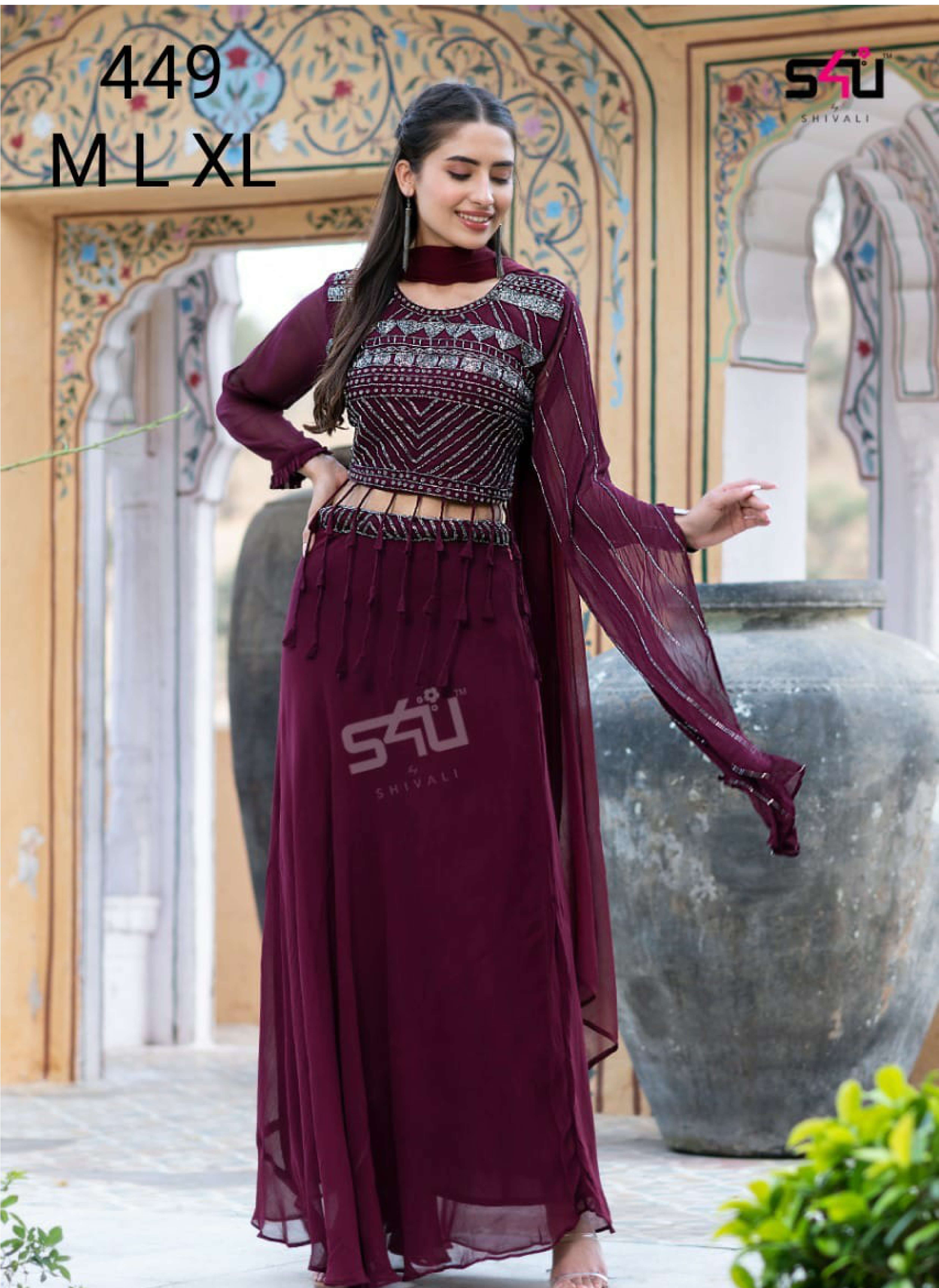 S4u Shivali Dno DH 107 Fancy With embroidery Work Stylish Designer Wed