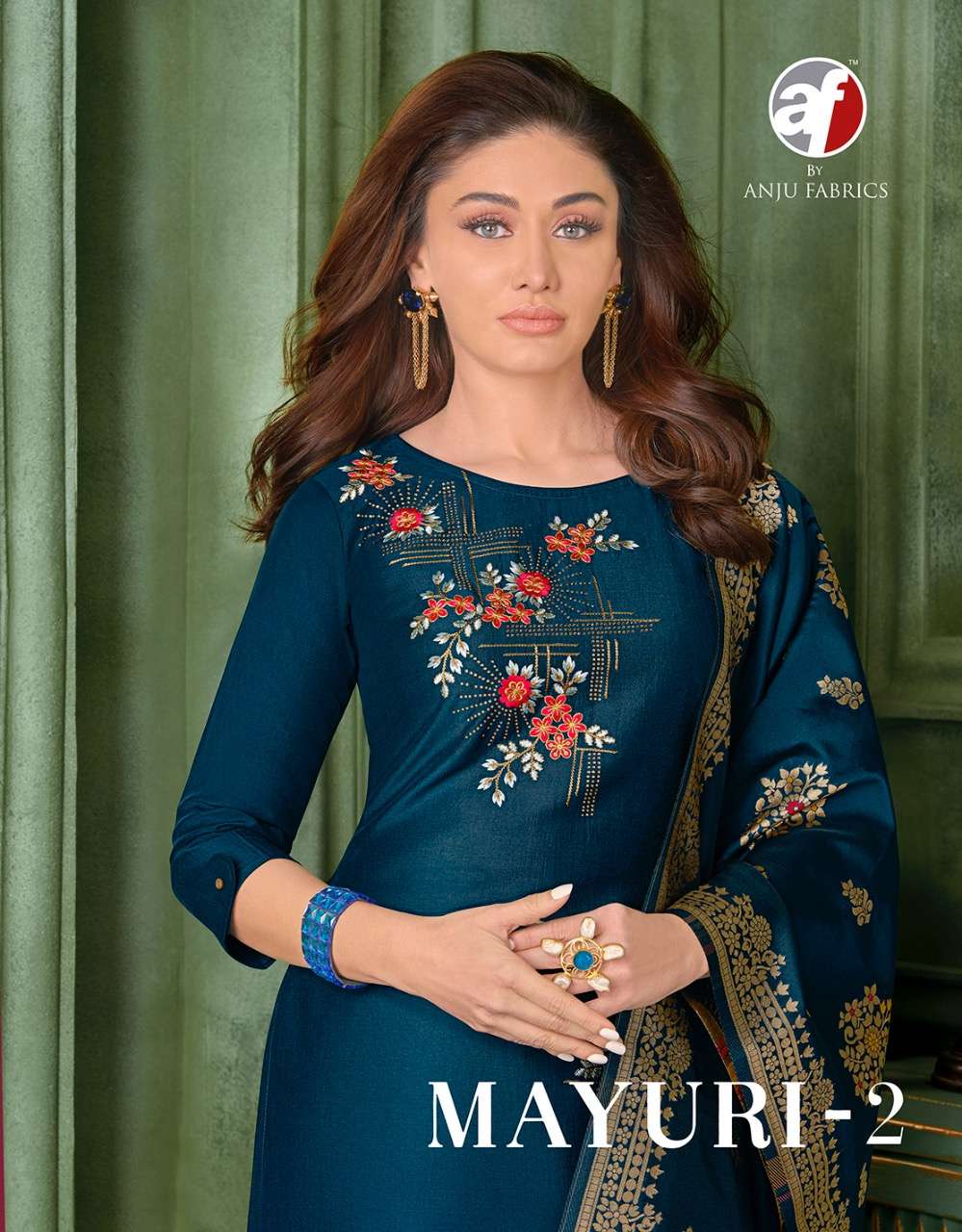 ANJU FABRICS PRESENTS MAYURI 5301-5308 SERIES FANCY SILK DESIGNER 