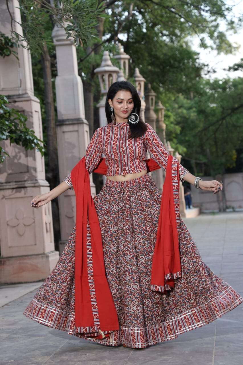 Stunning Cotton Silk Lehenga Choli for Girls