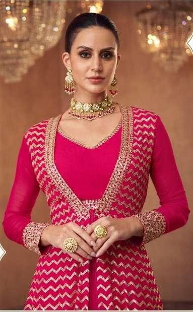 Jacket Style Raw Silk Salwar Kameez and Jacket Style Raw Silk Salwar Suit  Online Shopping