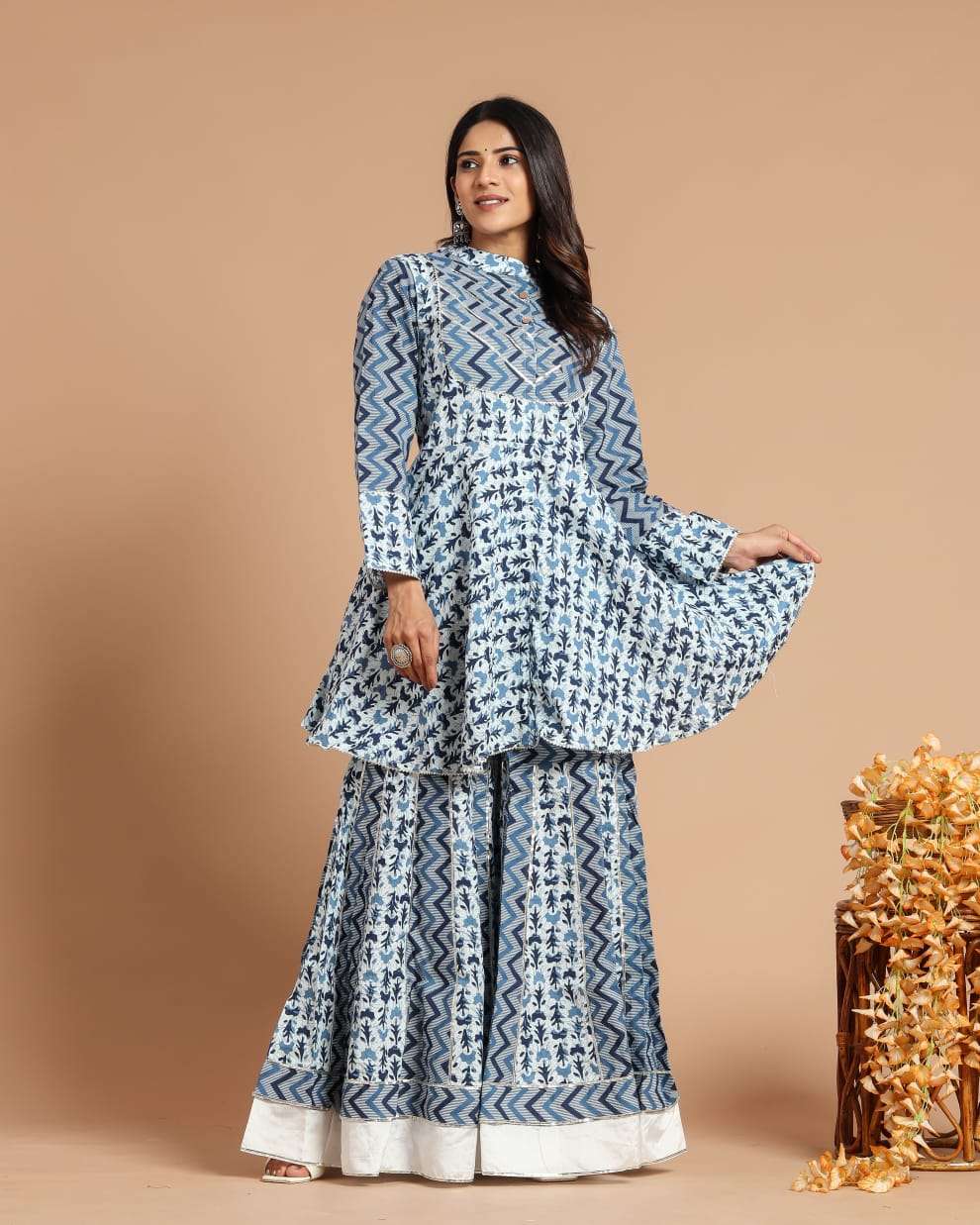 2PC GOWN DRESS Anrkali Kurti Indain Kurti Set Pakistabni Wedding Party Suit  £25.91 - PicClick UK
