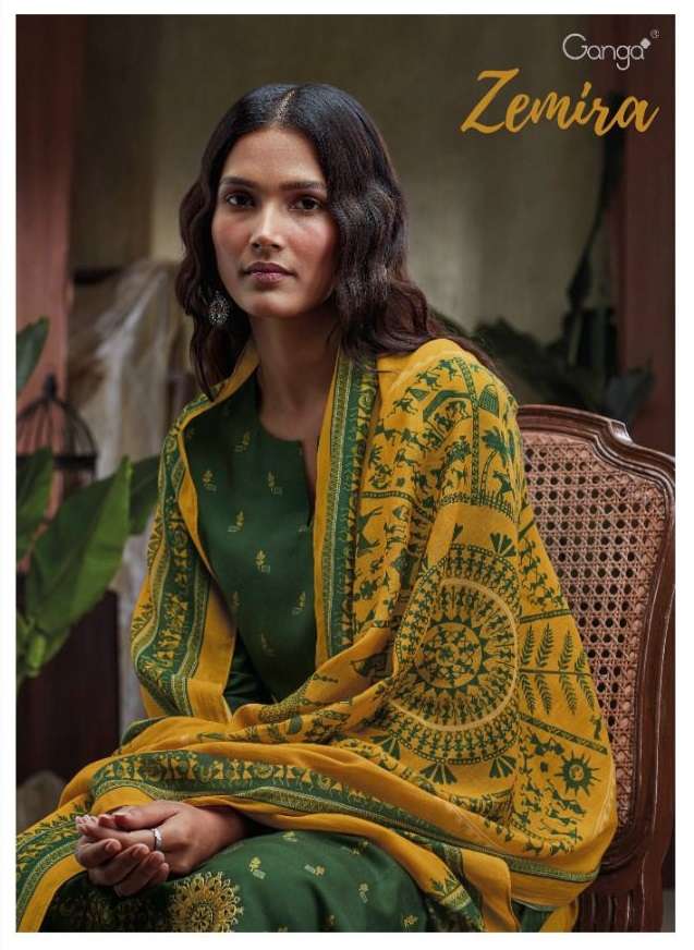 GANGA ESSENCE 7349-7354 SERIES KORA SILK PARTYWEAR LADIES SUITS CATALOG -  Reewaz International | Wholesaler & Exporter of indian ethnic wear catalogs.