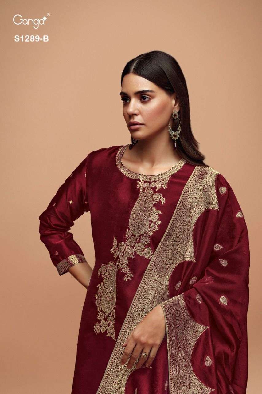 Ganga Suit Nilusha S2263 Viscose Woven Silk ganga brand suits wholesal