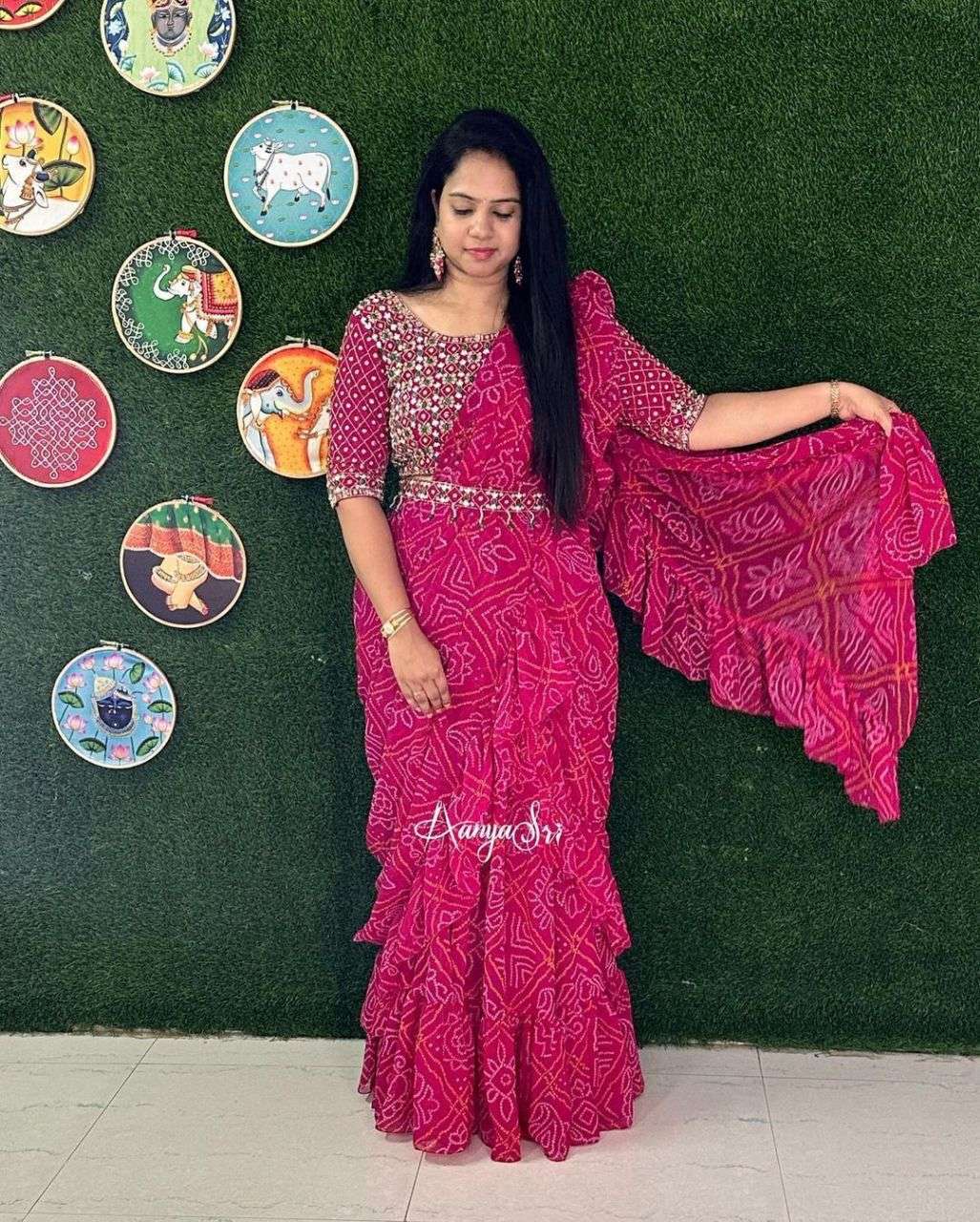 Emrodery Pink Beautiful Designer Wedding Lehenga Saree, Saree Length: 5.5 m  (separate blouse piece), With Blouse at Rs 1299/piece in Surat