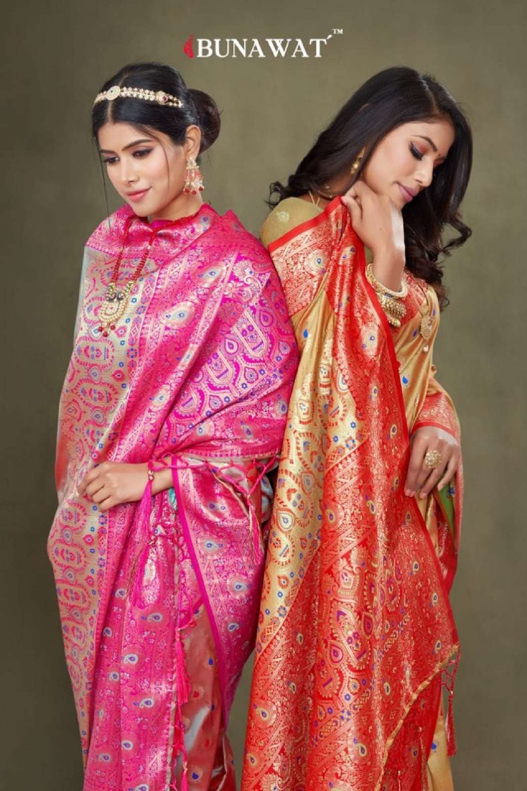 Bunawat Floral Silk Traditional Silk Festival & Wedding Saree Collection