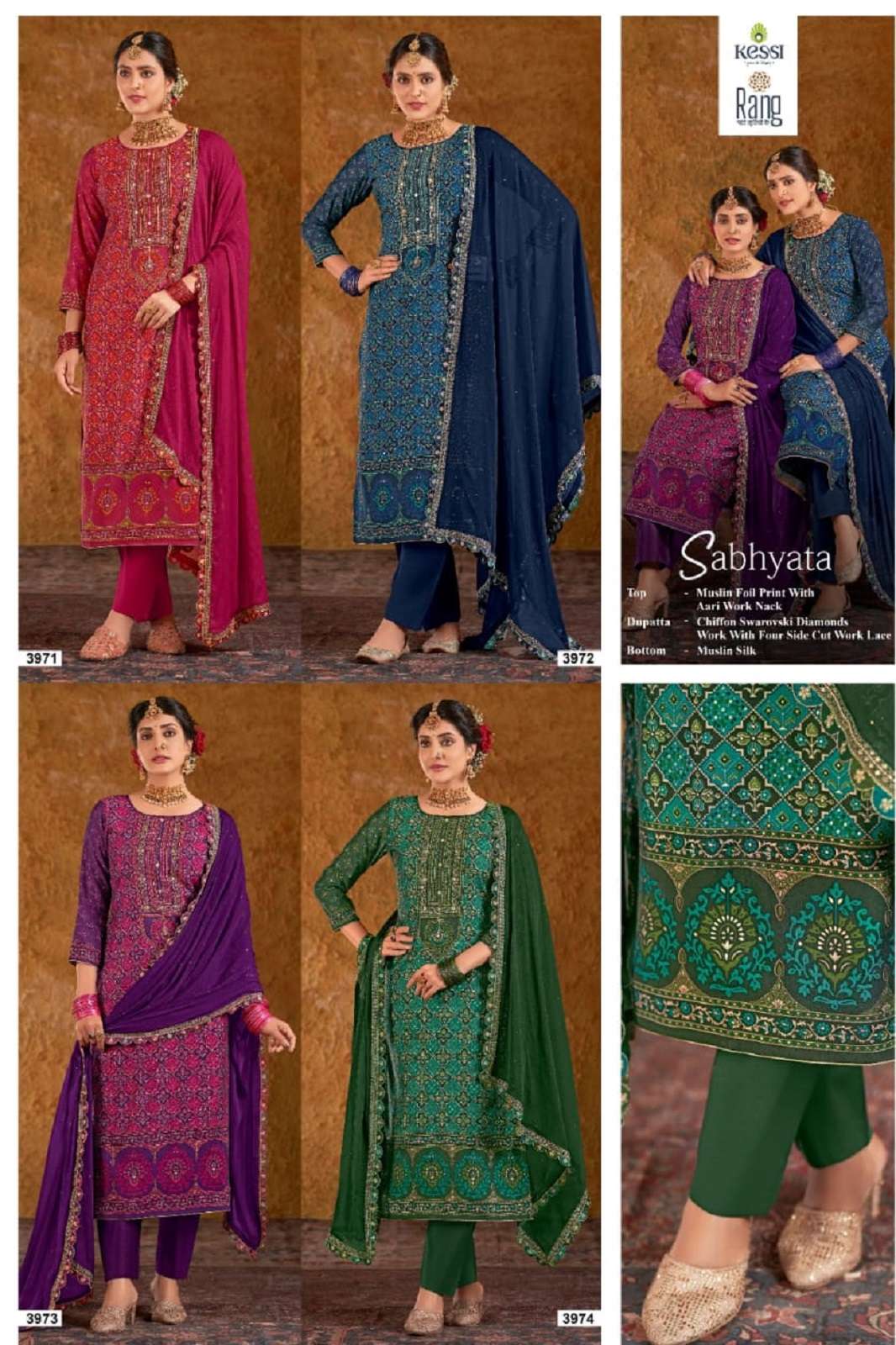 Kinti Sabhyata Vol 5 Embroidery Readymade Suits Catalog - The Ethnic World