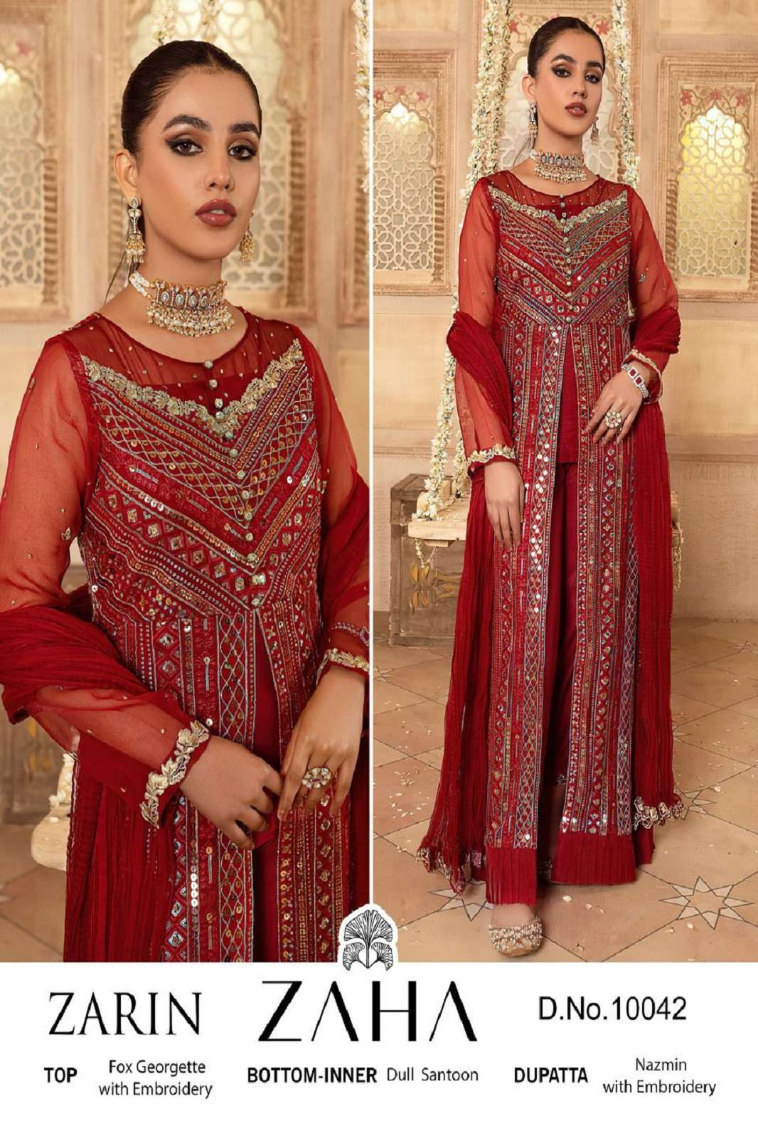 ZAHA ZARIN VOL 1 DESIGNER SEMI STICHED PAKISTANI SUITS