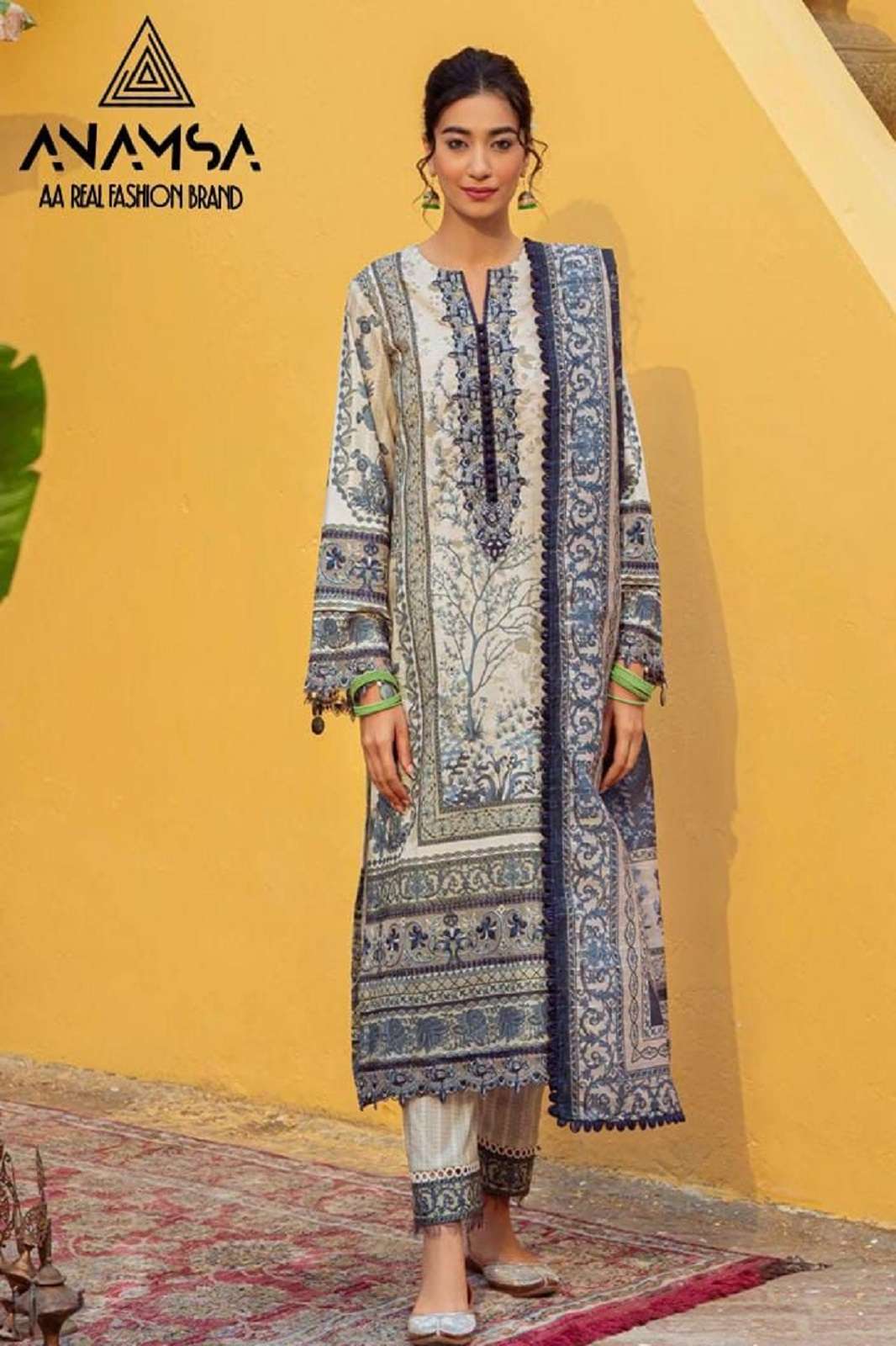 Simple Salvar ANAMSA 235 SEMI STICHED PAKISTANI SALWAR SUITS