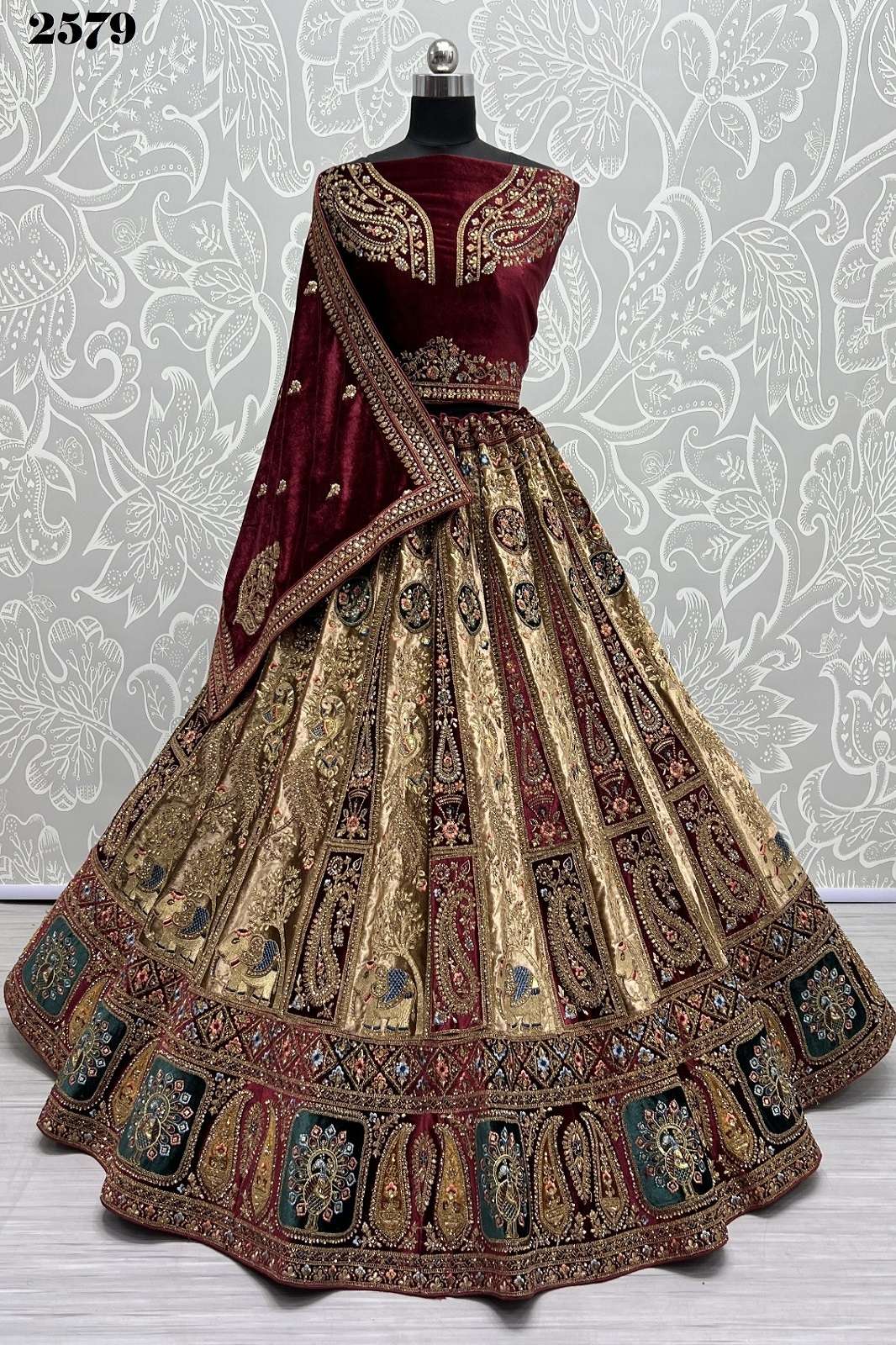 MugdhaArtStudio - #BridalCollectionUpdate Bridal Lehenga with Beautiful  Heavy Hand made embroidery from the house of #MugdhaArtStudio Product code  - LHG 274 To Order with us : Whats app +91 8142029190/ 9010906544 For Call:  8899840840 (IVR) | Facebook