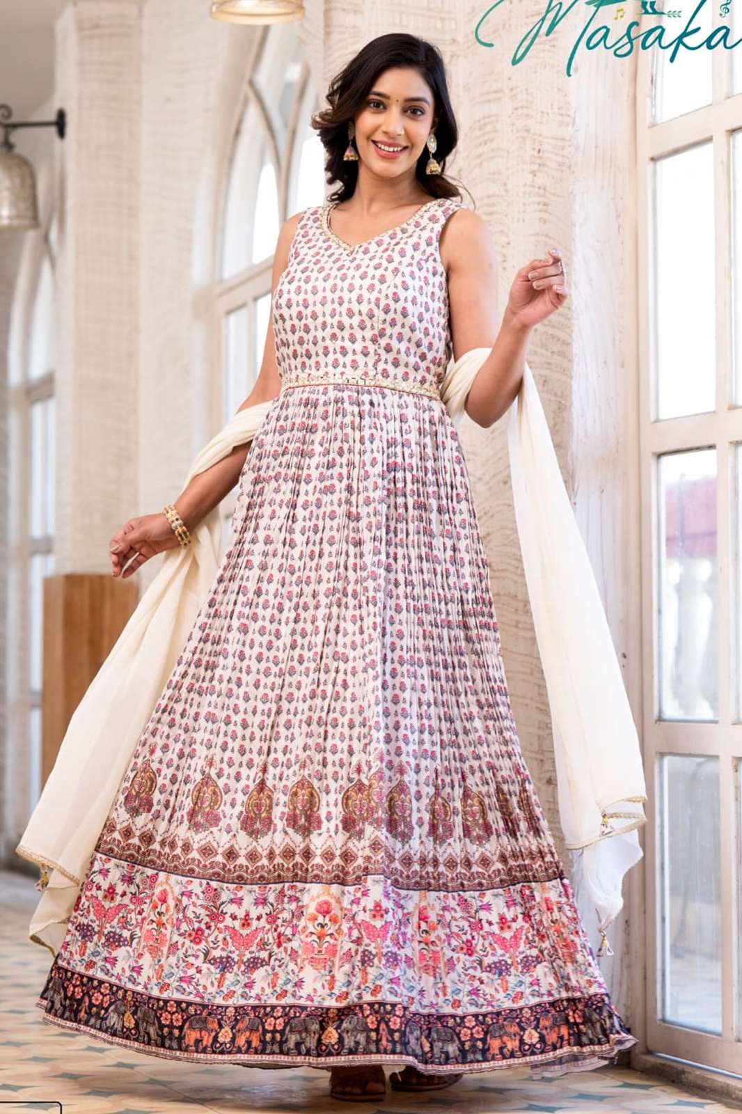 Mirror anarkali dress discount