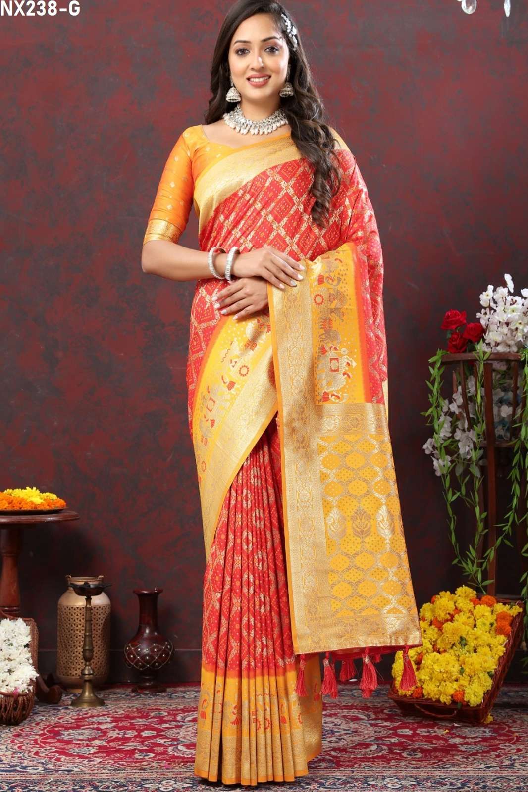 Shri Balaji Emporium NX238-A TO NX238-G Soft Patola silk saree with ...