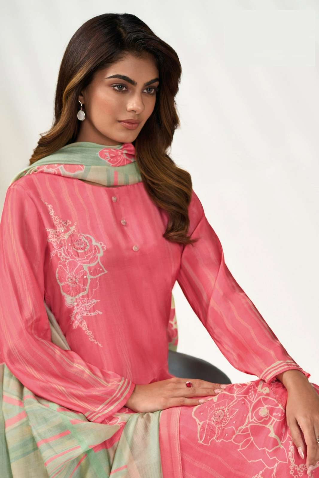Saisy Shri Balaji Emporium Essence Saisy Silk Embroidered & Hand Work Suit