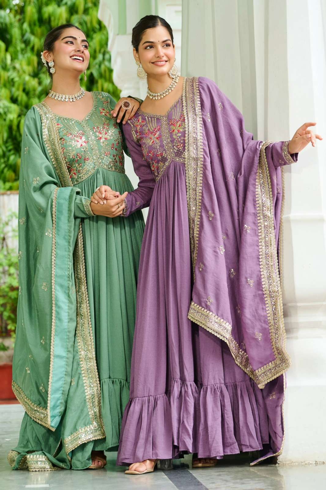 Fashionbazar365 LW 9268 Vichitra Silk Gown with Dupatta