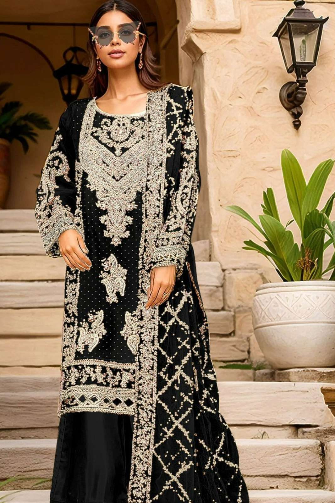 IZNIK FAB A 296 Organza Embroidery Work Pakistani Suit