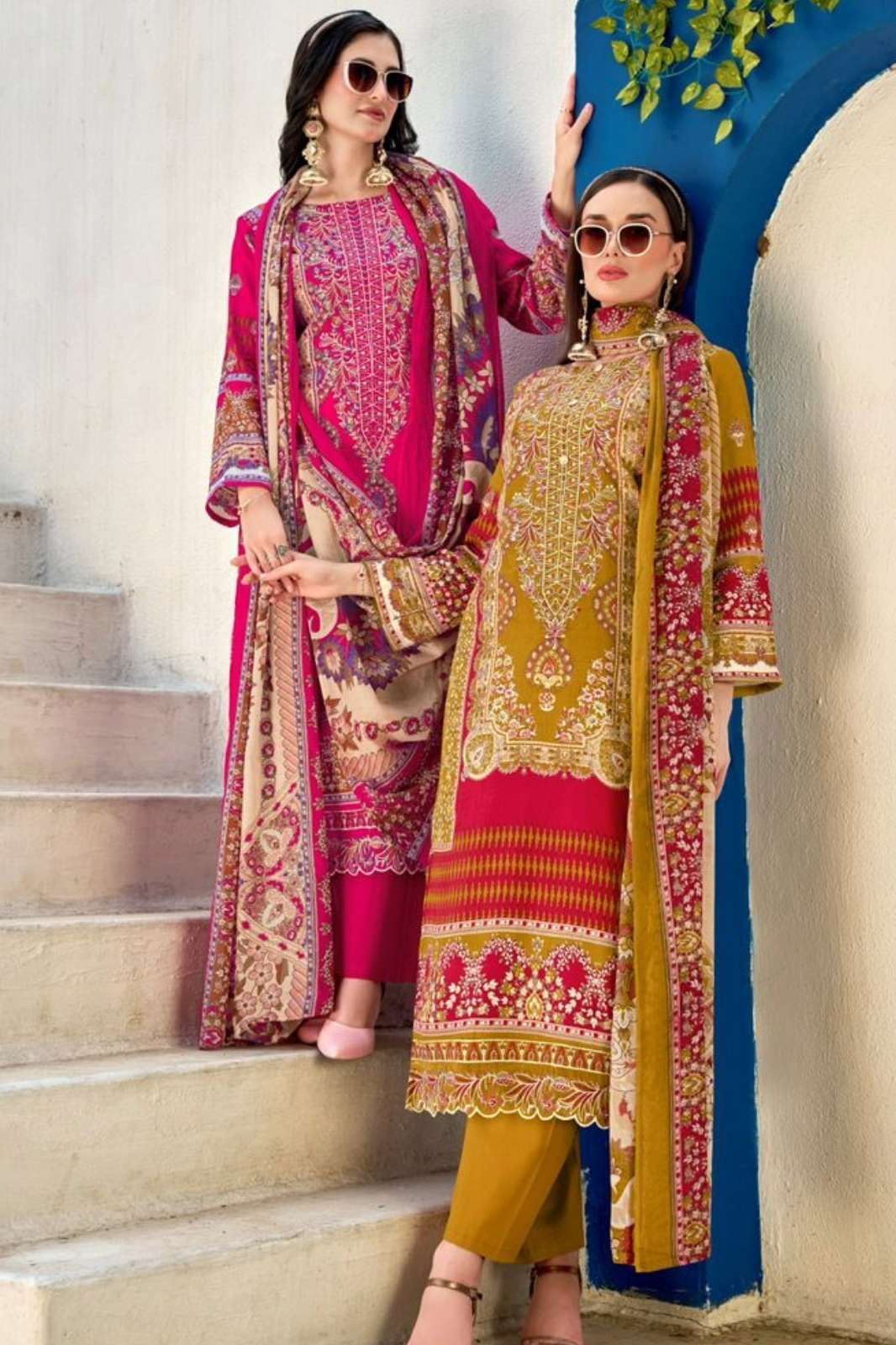 PAKIZA PRINTS FARMAISH VOL 5 JAM SATIN KASHMIRI EMBROIDERED SUIT