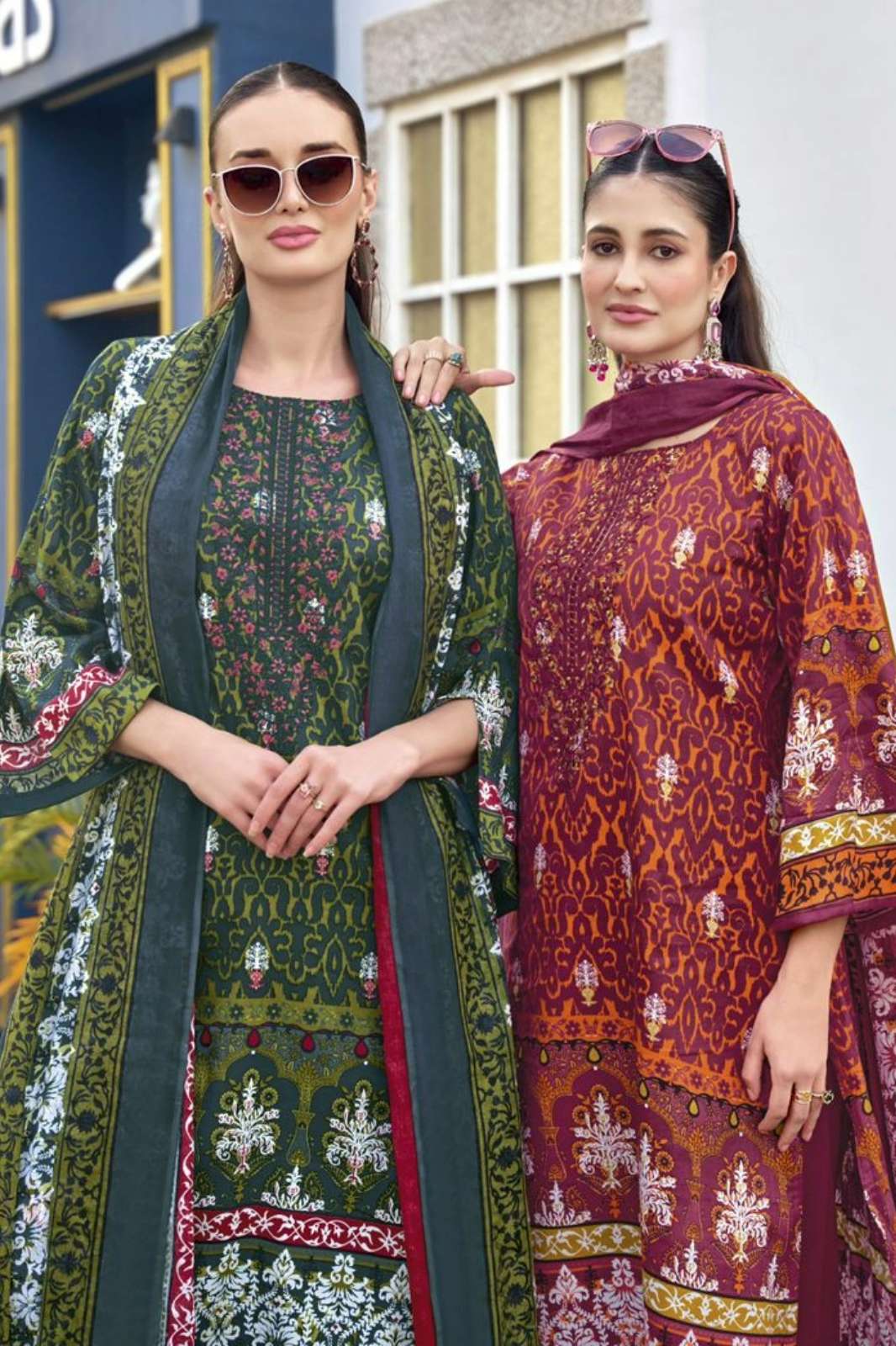 PAKIZA PRINTS  FARMAISH VOL7 JAM SATIN KASHMIRI EMBROIDERED SUIT 