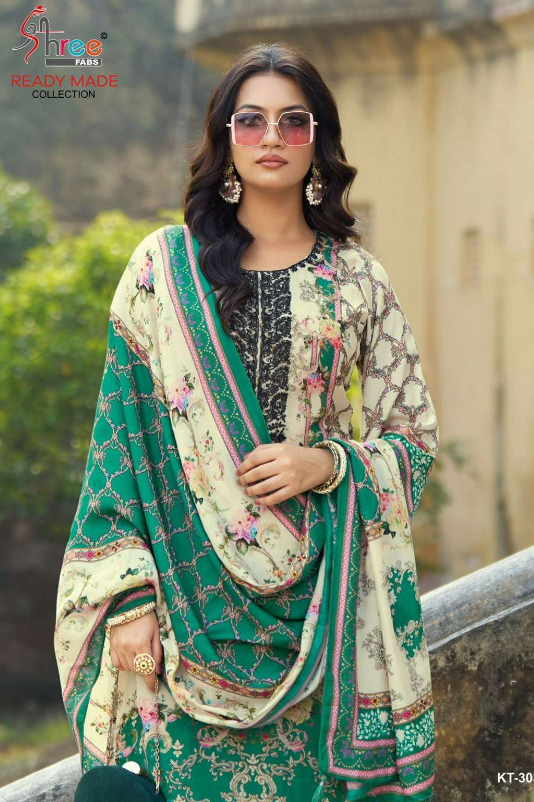 Shree Fabs KT 303 Pure Viscous Maslin Digital Print & Embroidery Work Pakistani Suit