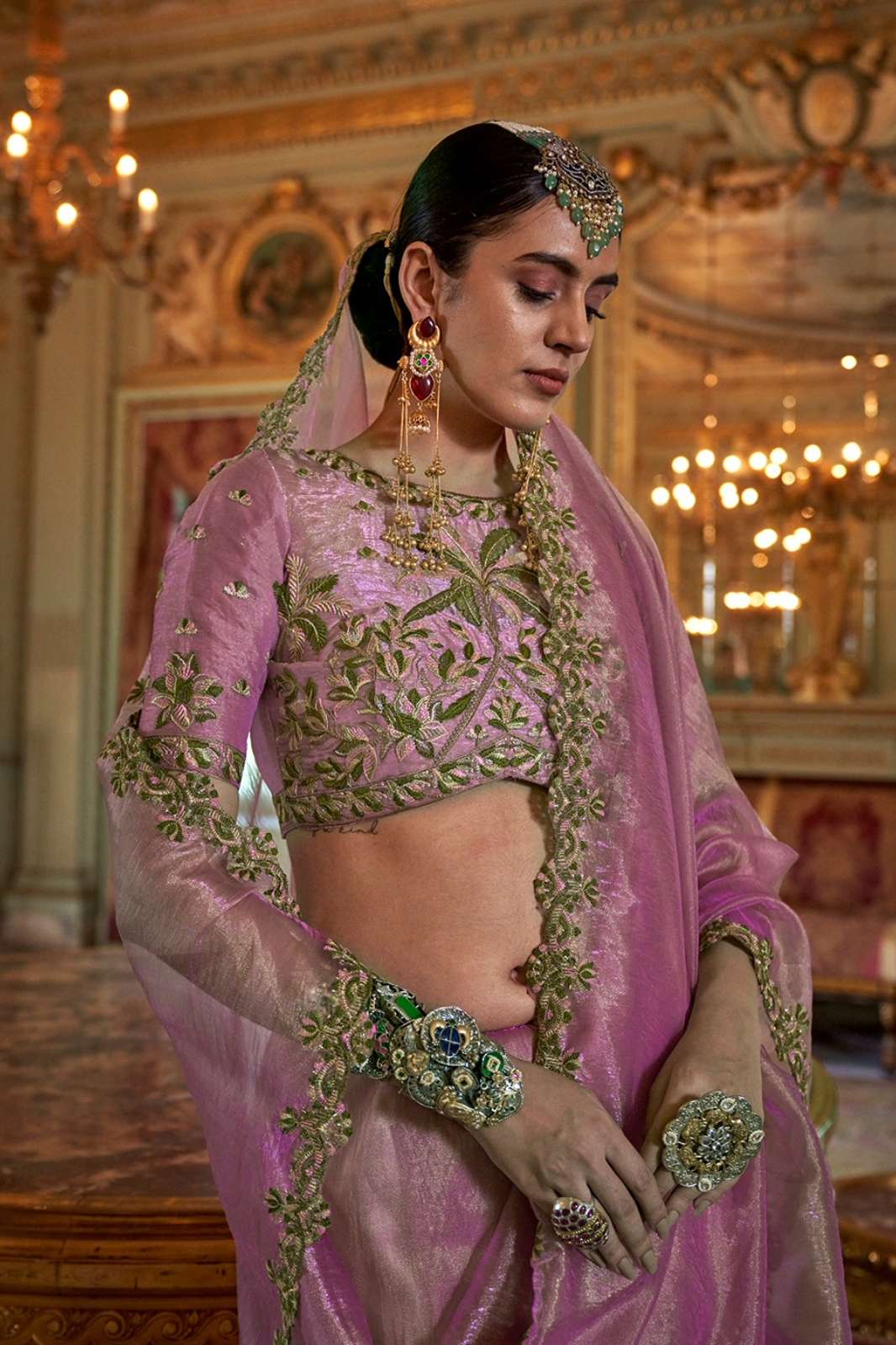 SHRI BALAJI PRESENTS GULKARI 1 SOFT TISSUE MULTI THREAD EMBROIDERED SAREE COLLECTION