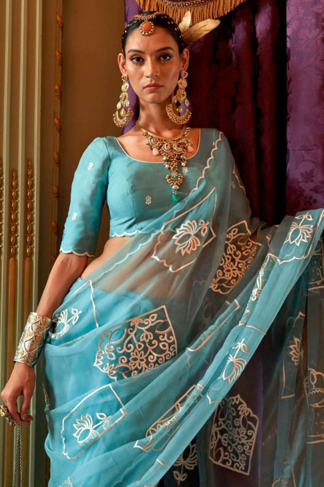 SHRI BALAJI PRESENTS MADHUBAN 1 MULTI THREAD EMBROIDERED FANCY SAREE COLLECTION