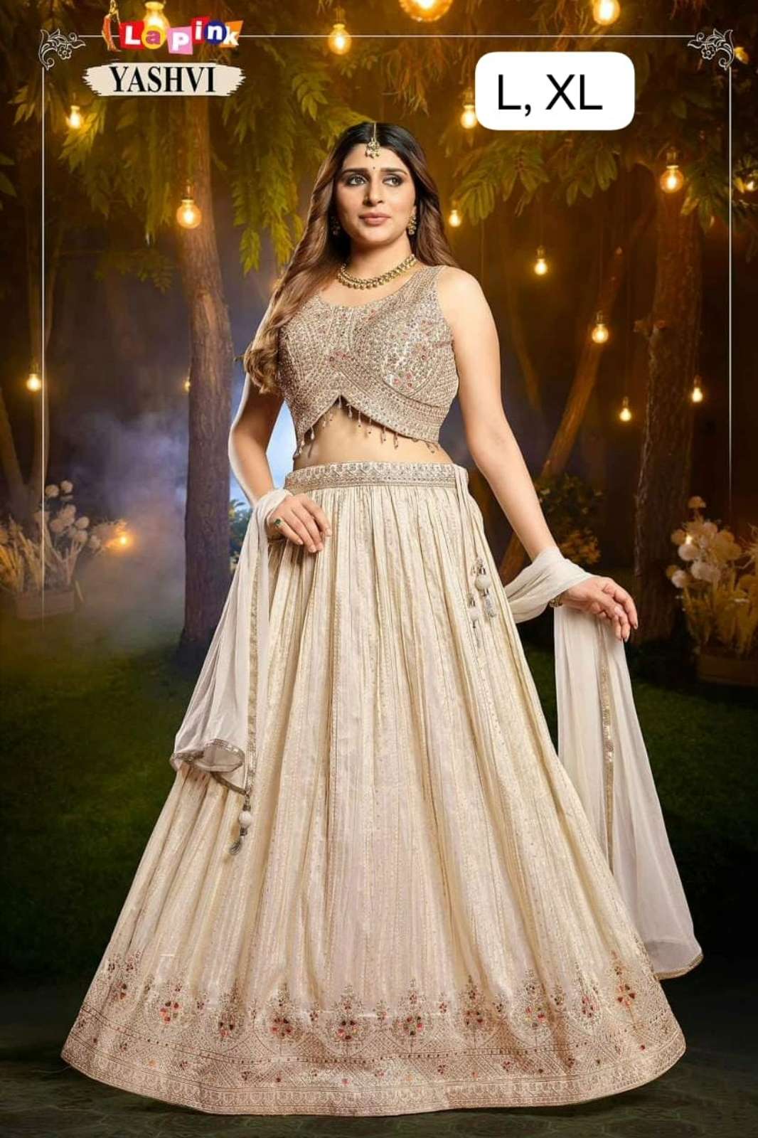 Lapink 20643 Ready to Wear Premium Shimmer fabric embroidered Stone Work Lehenga