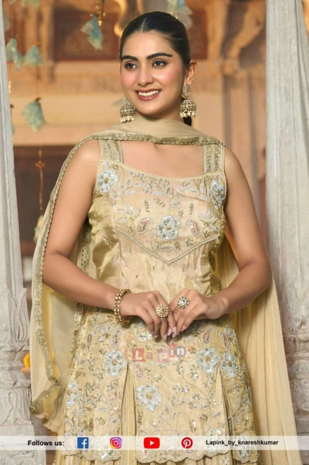 Lapink 20646 Ready to Wear Fancy Work Shimmer Fabric Wedding Wear Lehenga