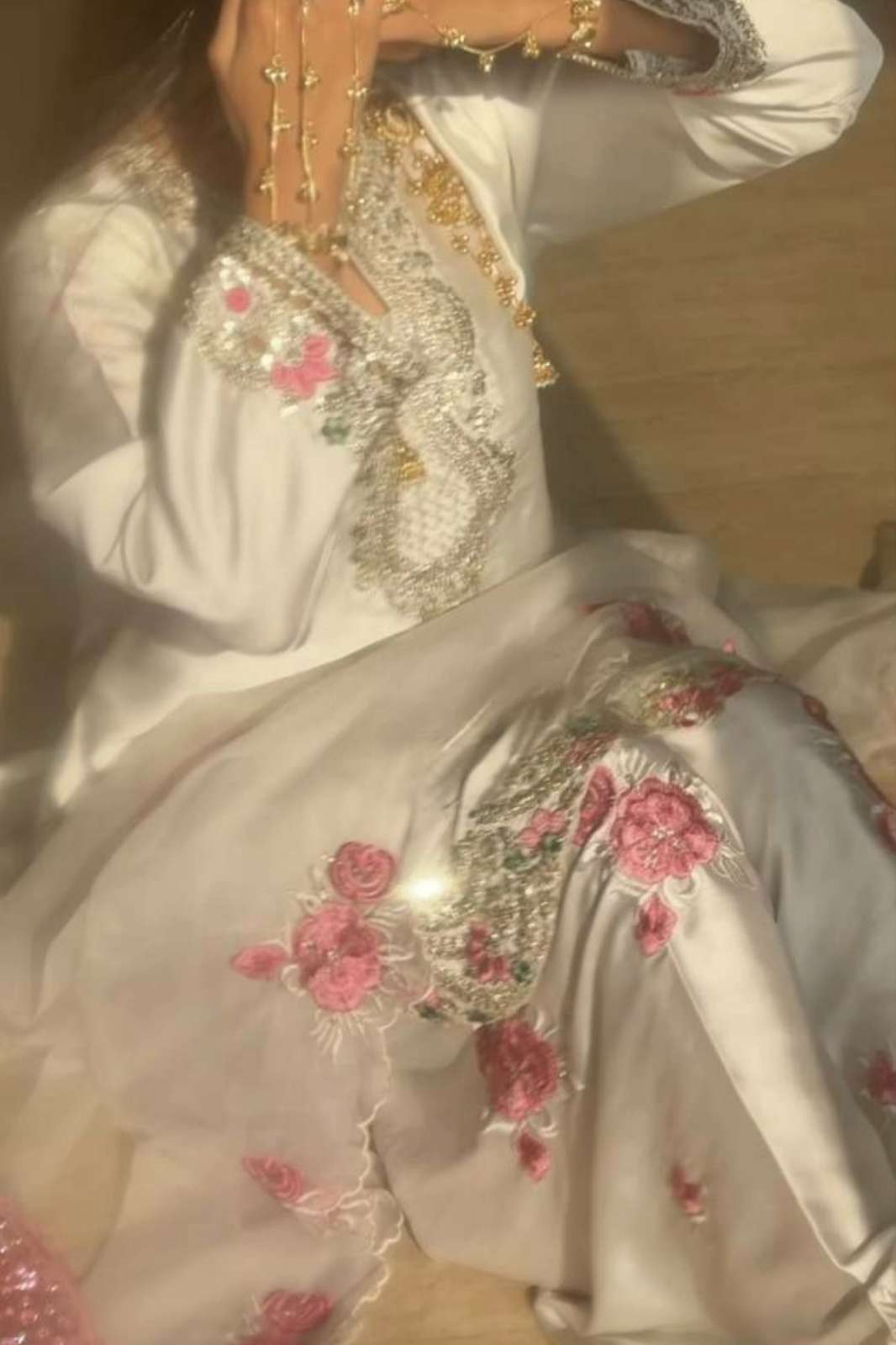 SHRI BALAJI DV  25435 BEAUTIFUL SEQUENCE WORK SATIN SUIT 