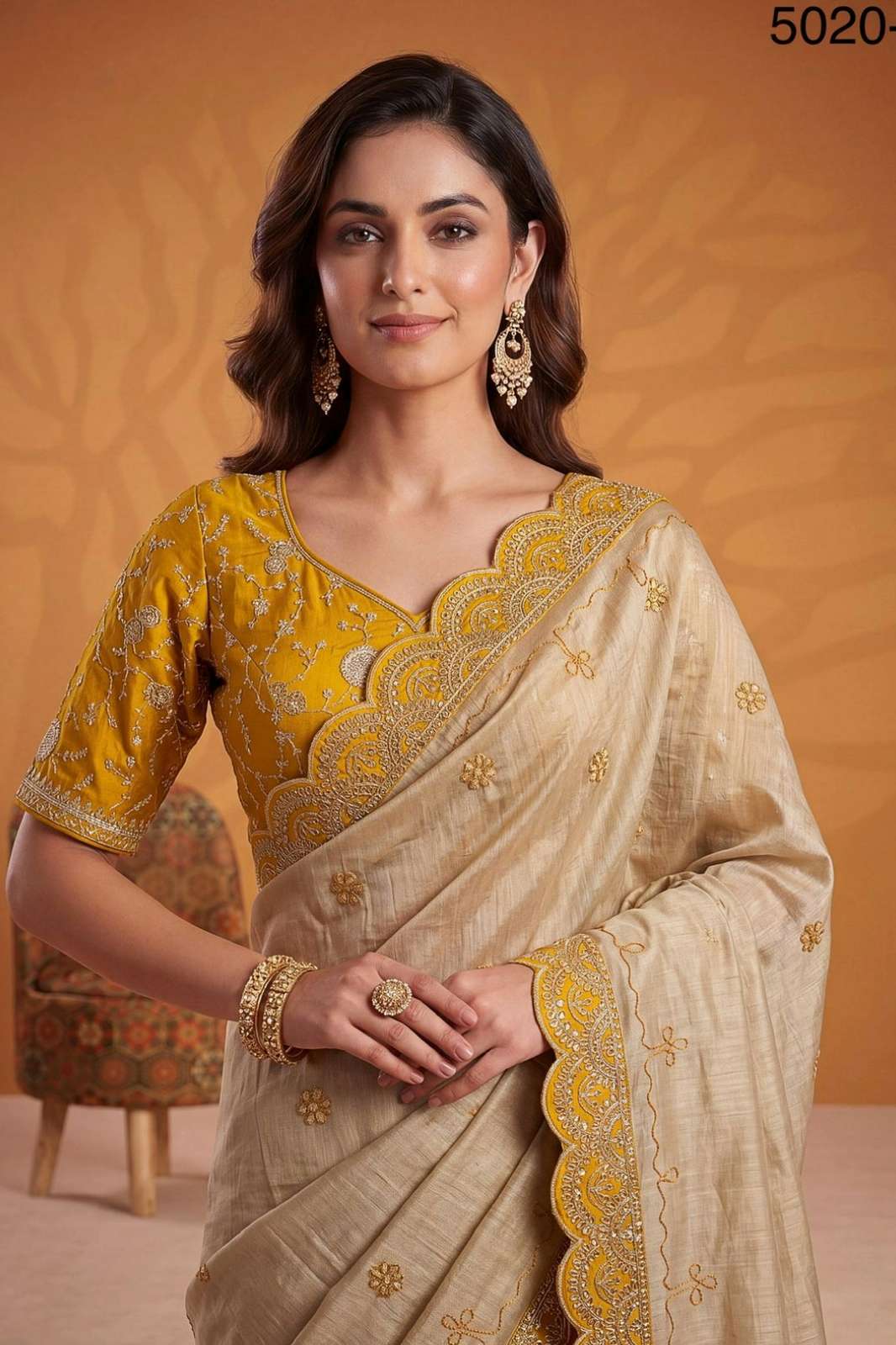 Shri Balaji Emporium 5020 Fancy Silk Designer Dori and Gotta pati Work Sarees 