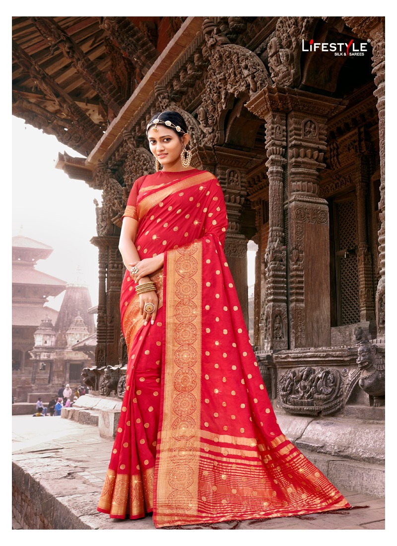 LIFESTYLE PREMLATA SILK SAREE WITH RICH PALLU CONCEPT - textiledeal.in