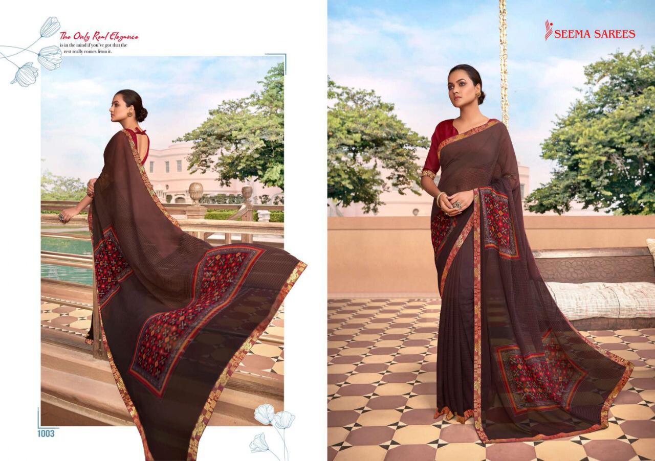 Buy Soch Embroidered Red Saree with Unstitched Blouse online