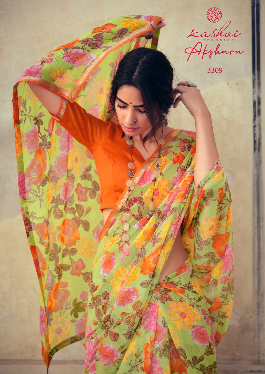 Buy Handmade Flower Print Cotton Saree Online in India - Etsy | Floral  print sarees, Designer saree blouse patterns, Saree designs